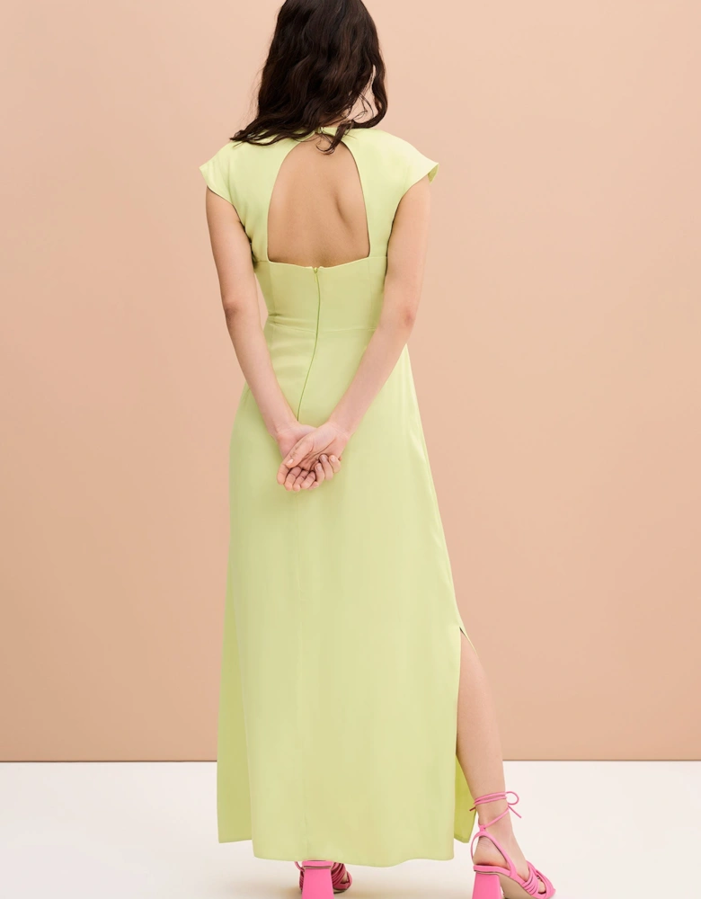 Marin Twist Front Dress in Lime