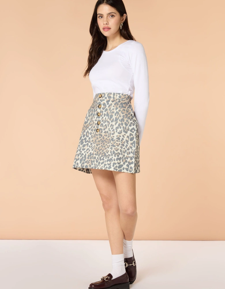 Nancy Mini Skirt in Cheetah Print