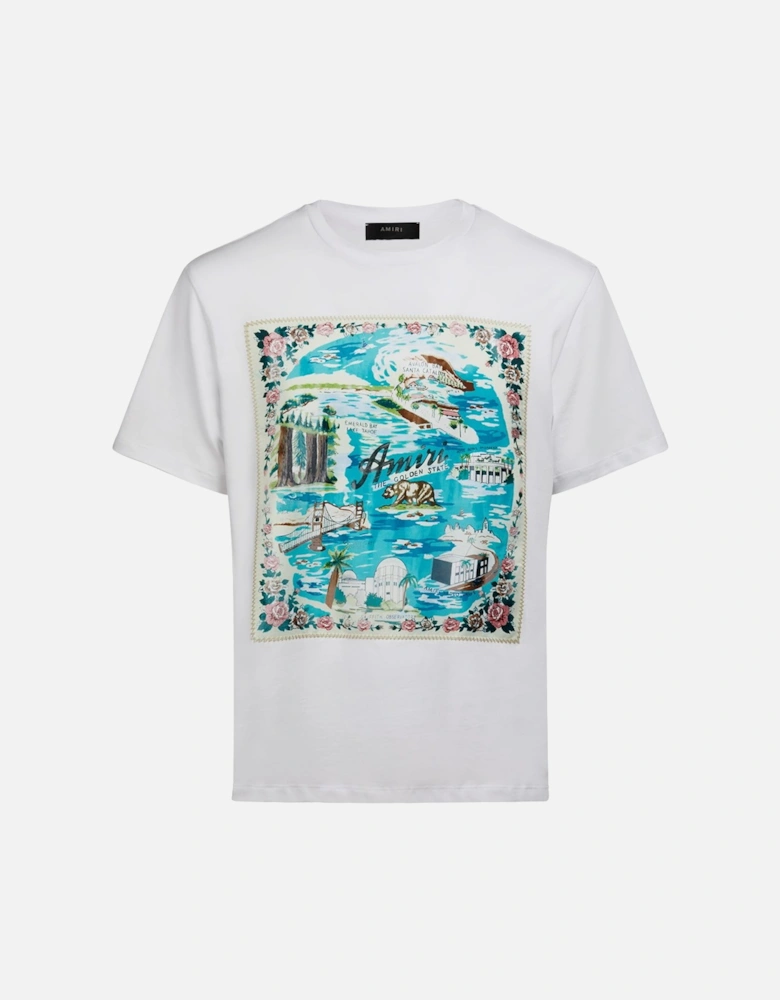 California Hawaiian T-Shirt in White