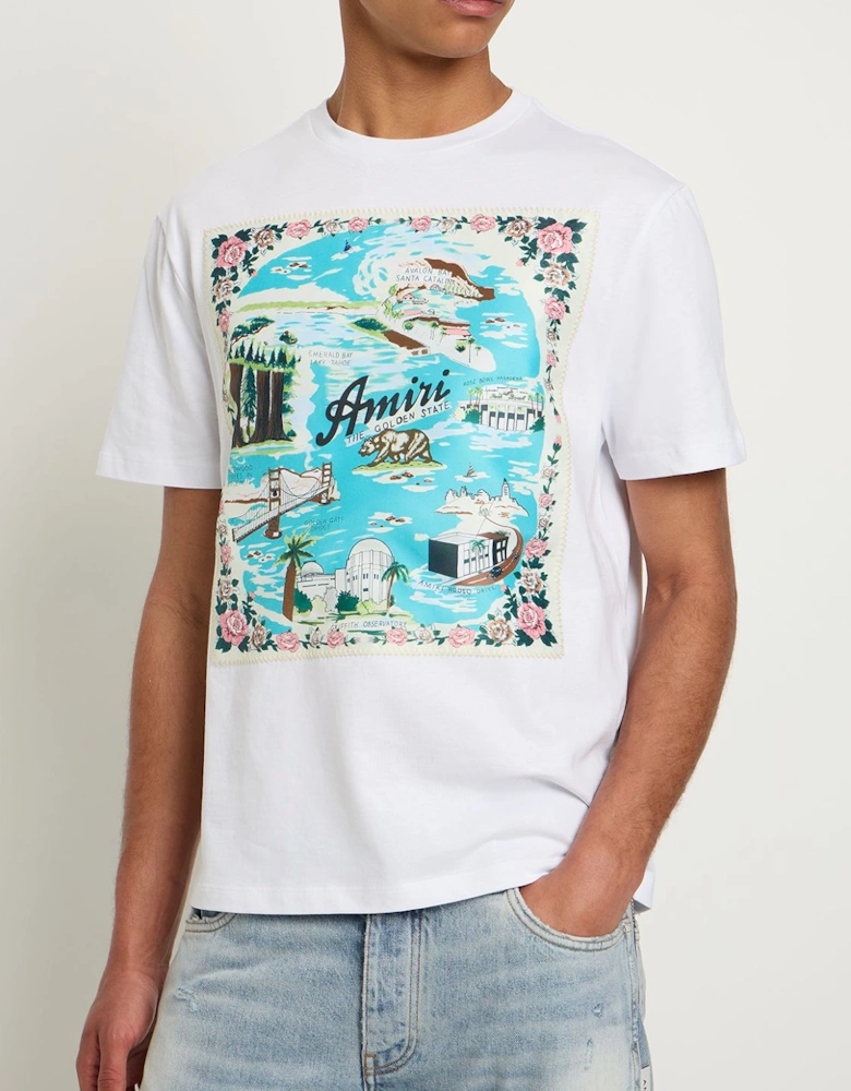 California Hawaiian T-Shirt in White