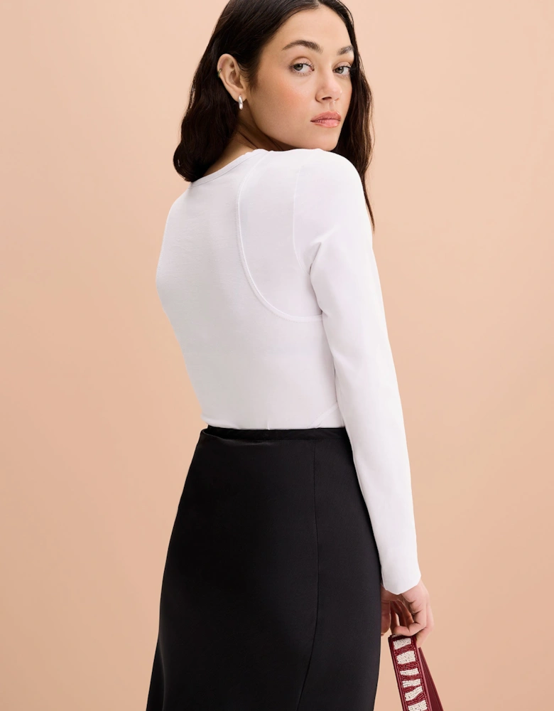 Zora Jersey Top in White