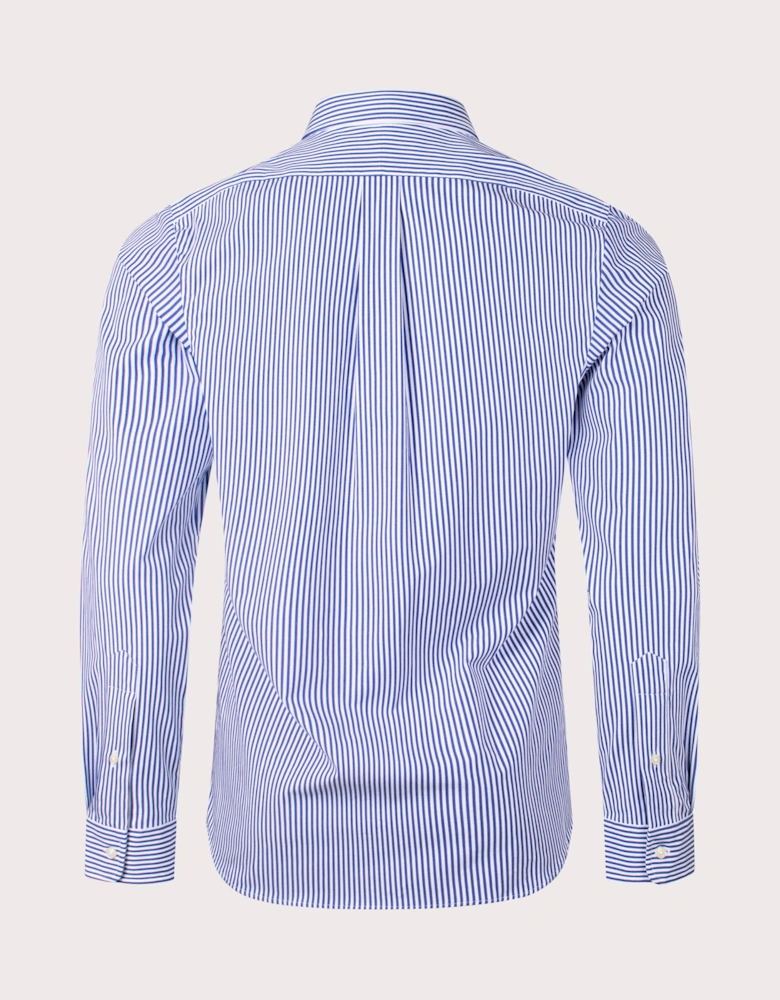 Slim Fit Striped Stretch Poplin Shirt