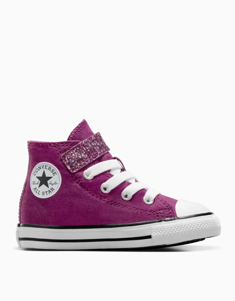 Infant Shinefetti Chuck Taylor All Star 1V Trainers - Purple