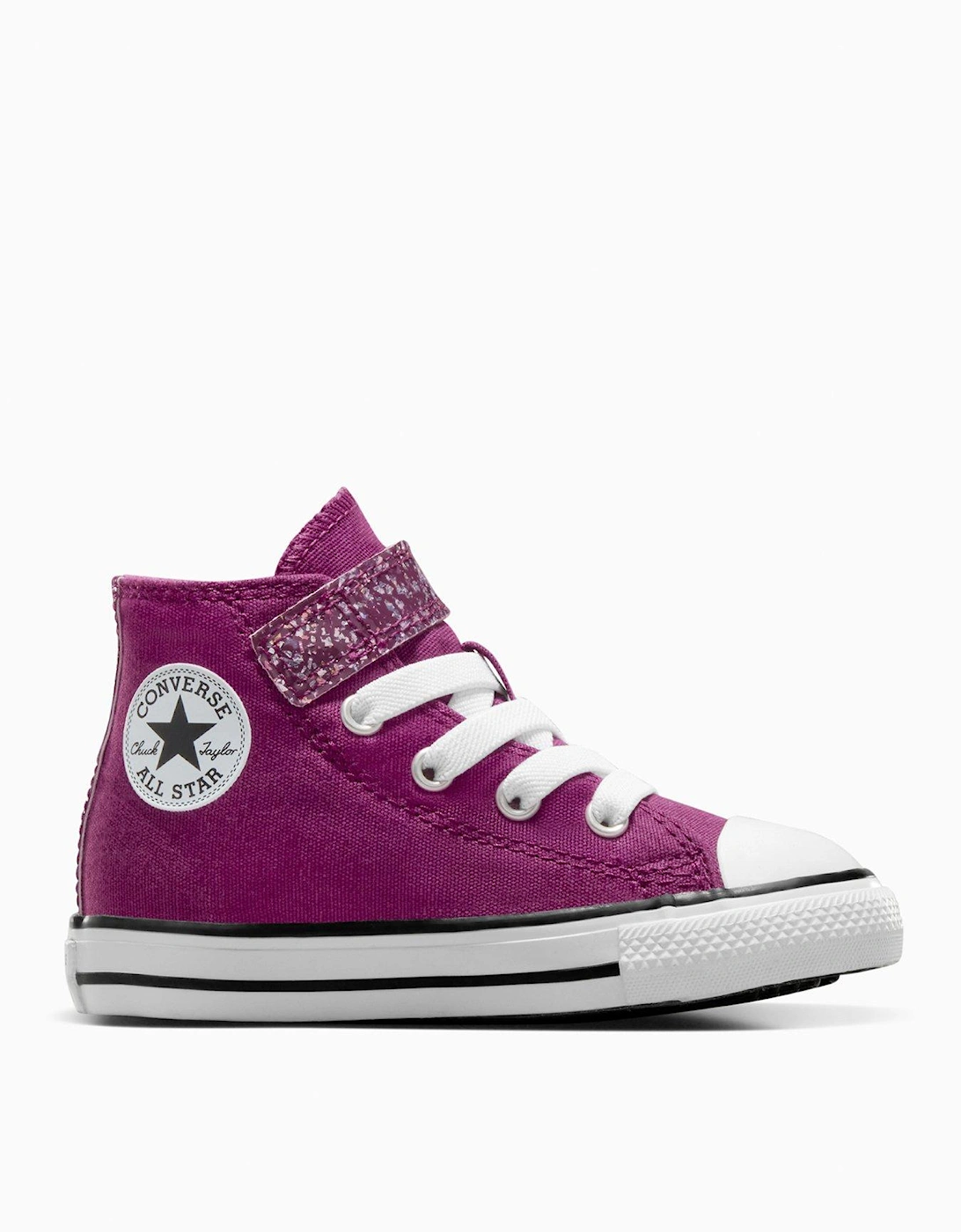 Infant Shinefetti Chuck Taylor All Star 1V Trainers - Purple, 3 of 2