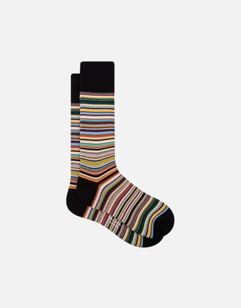 PS Signature Stripe Socks 92A Black