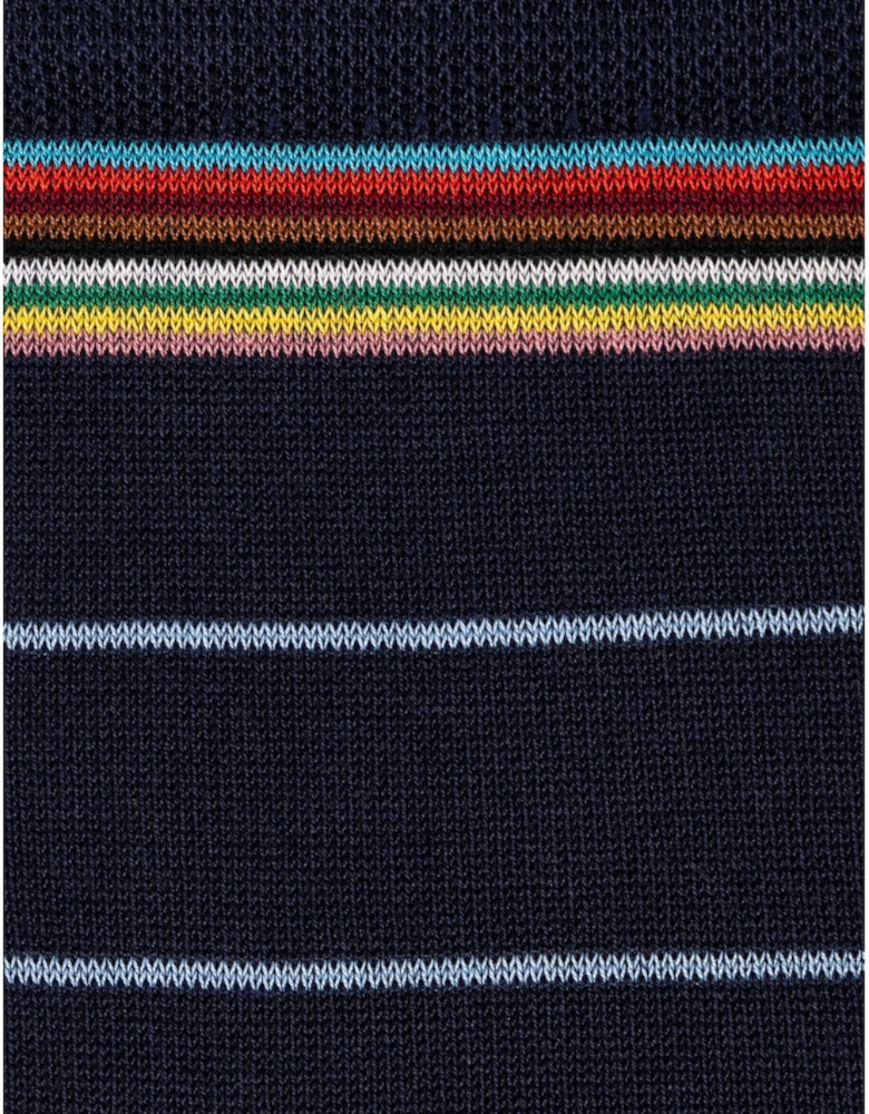 PS Haider Pinstripe Socks 47 Navy