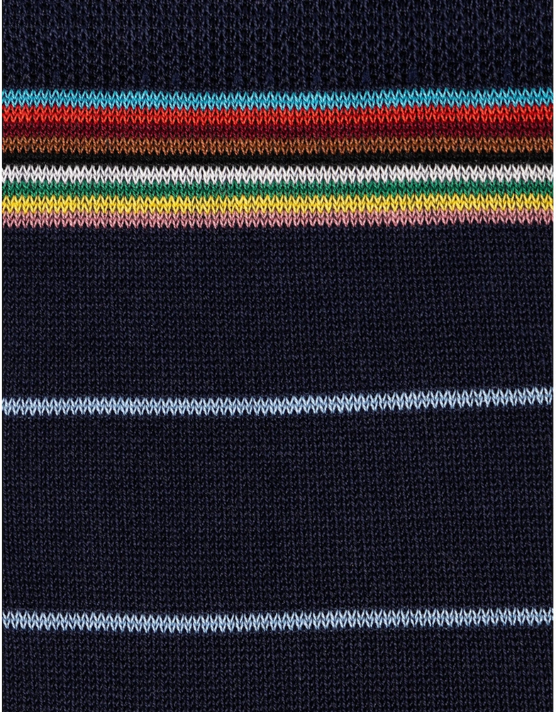 PS Haider Pinstripe Socks 47 Navy