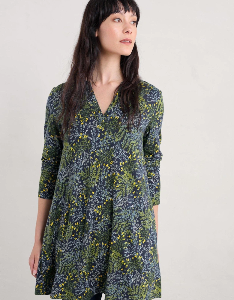 Cotton Rich Print Tunic - Green