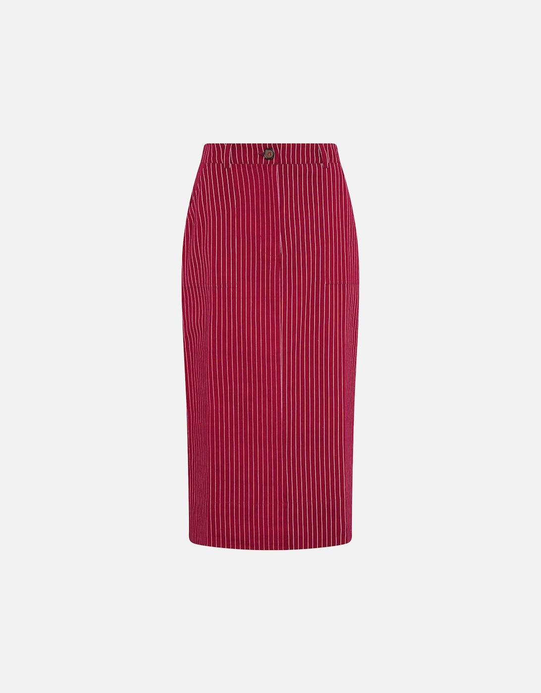 Kelsey Skirt in Burgundy Pin Stripe