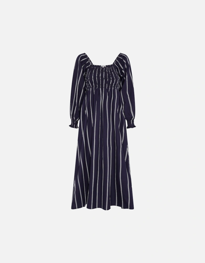 Amaryllis Dress in Blue Stripe