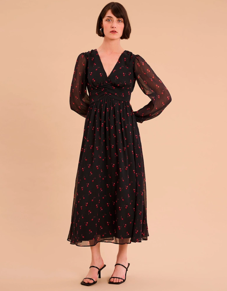 Gabriella Dress in Cherry Print