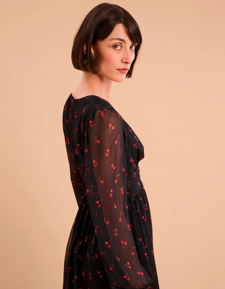 Gabriella Dress in Cherry Print