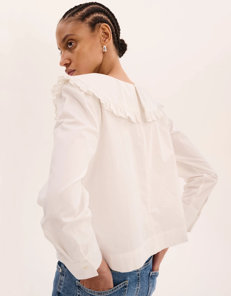 Briony Frill Blouse in White