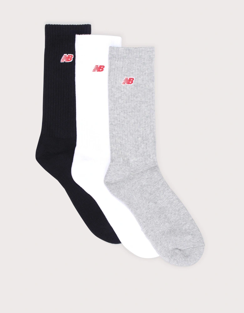 3 Pack NB Patch Logo Socks