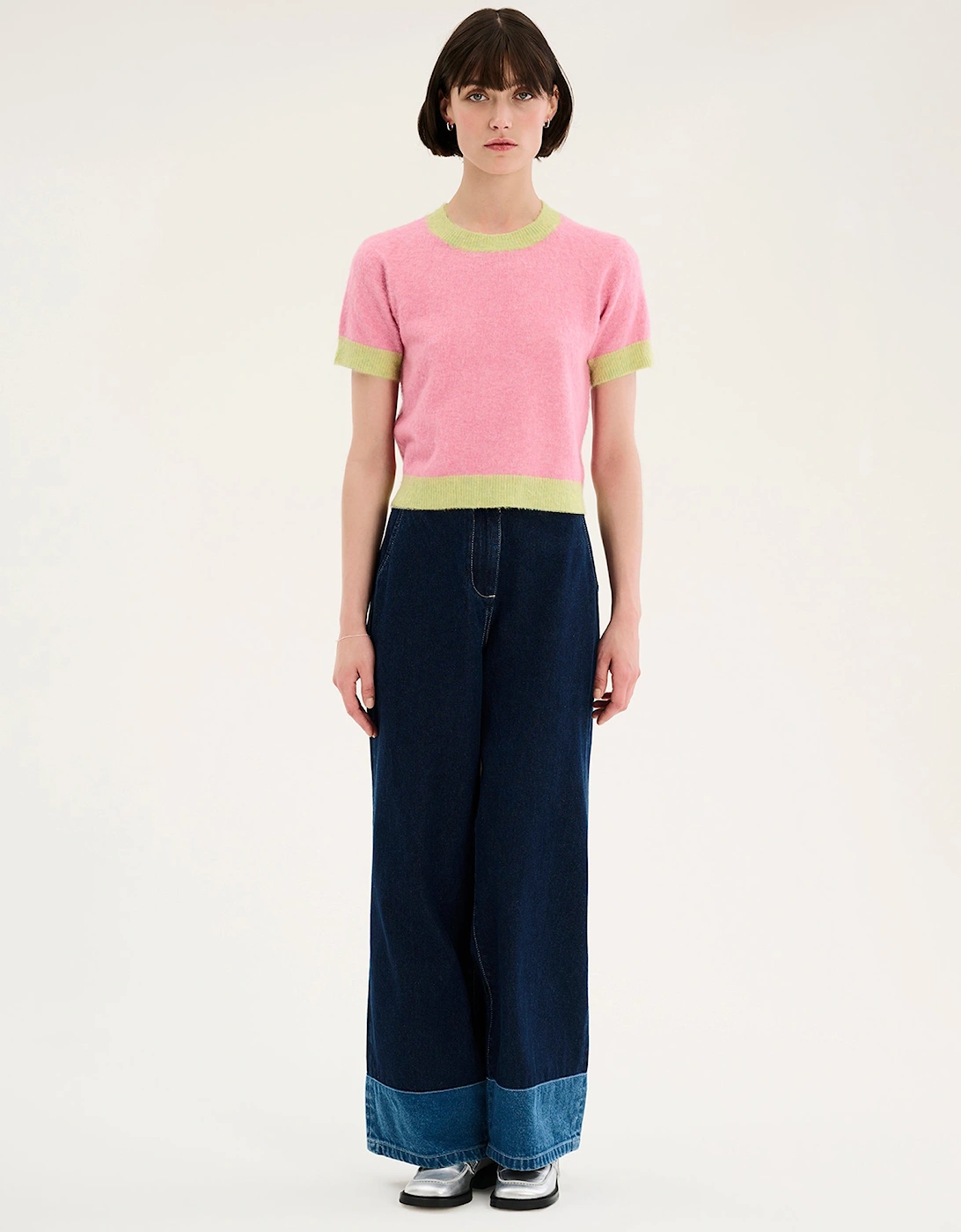 Omnes Women's Pink Lexi Colour Block Jumper - : 12 M
