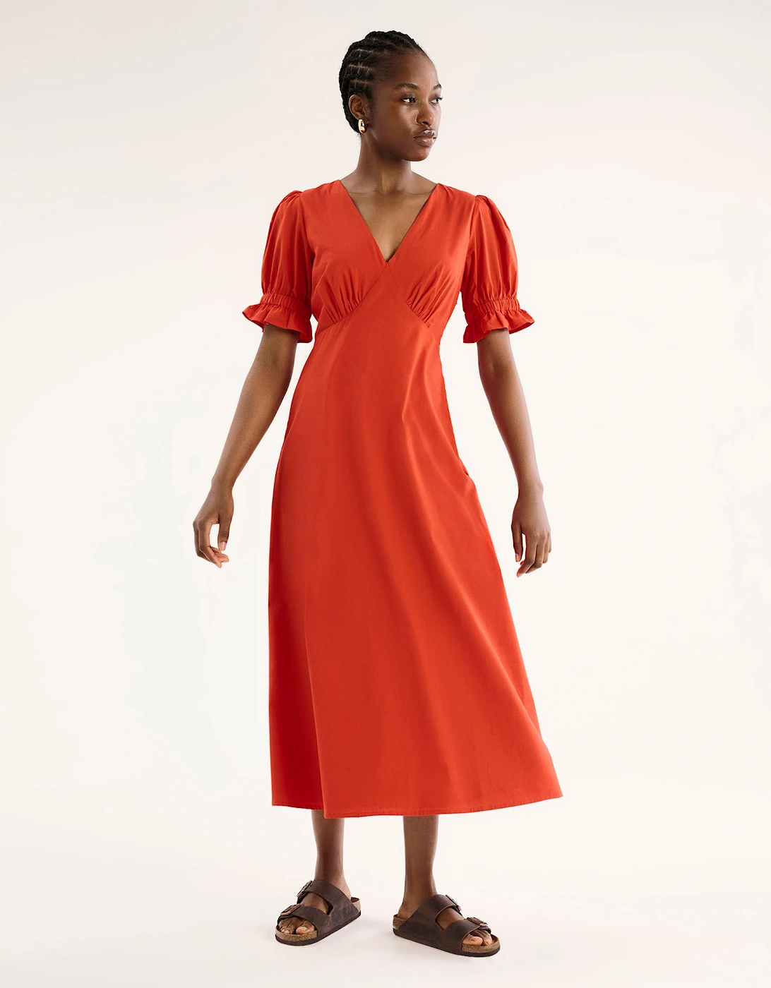 Beverly V Neck Dress in Red, 6 of 5