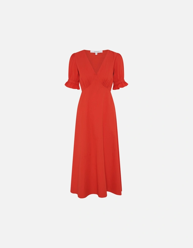 Beverly V Neck Dress in Red