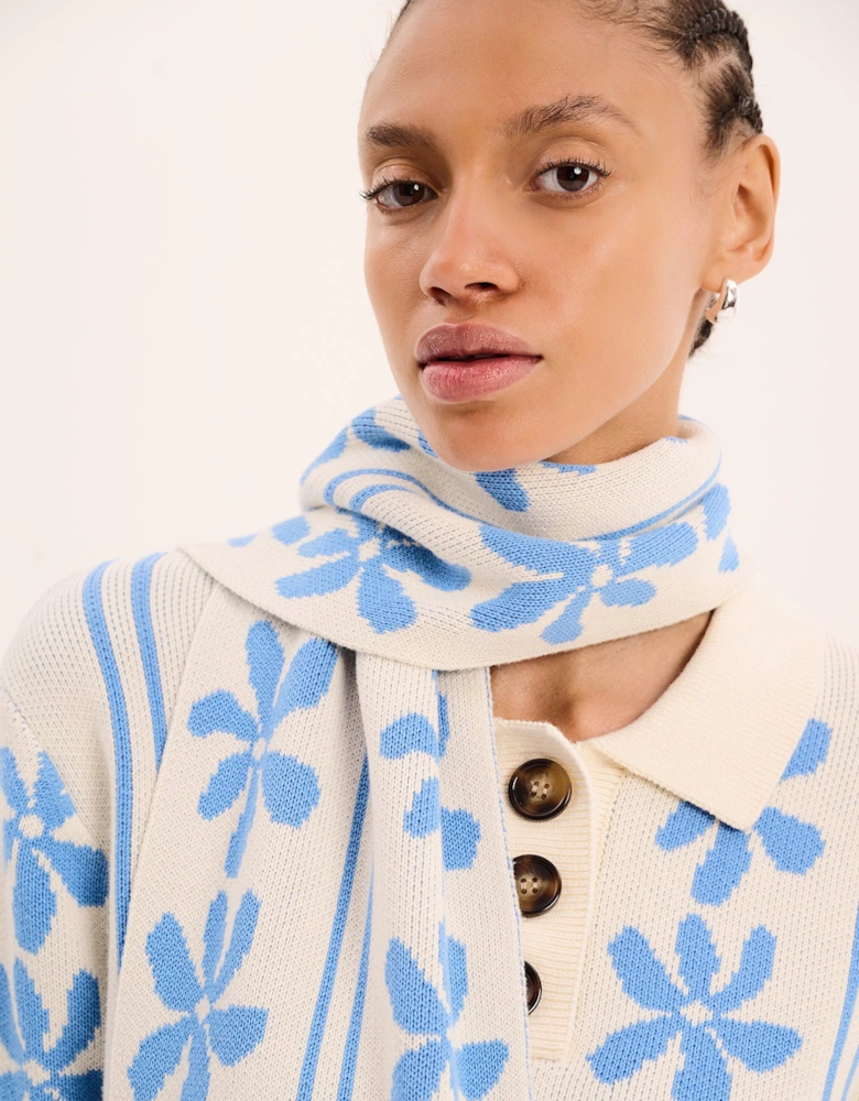 Molly Scarf in Blue Floral