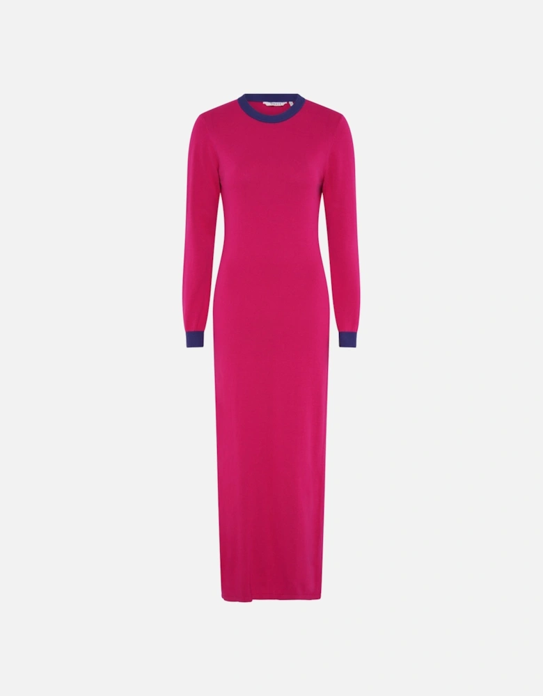 Janelle Colour Block Dress in Magenta