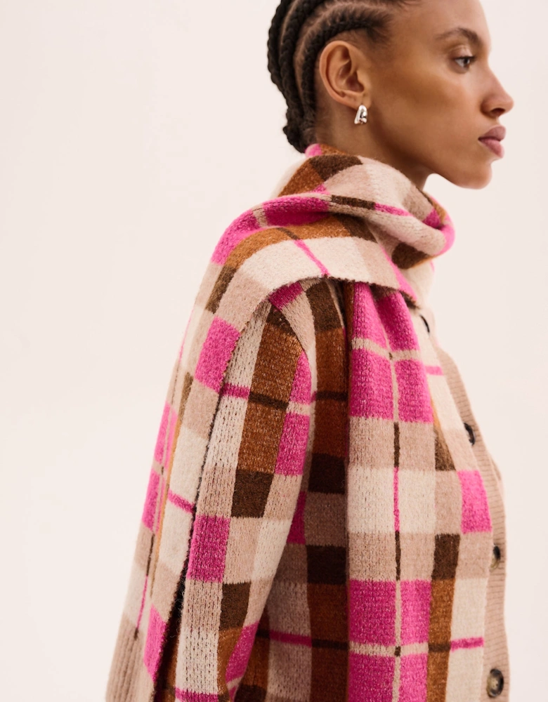 Molly Scarf in Pink Check