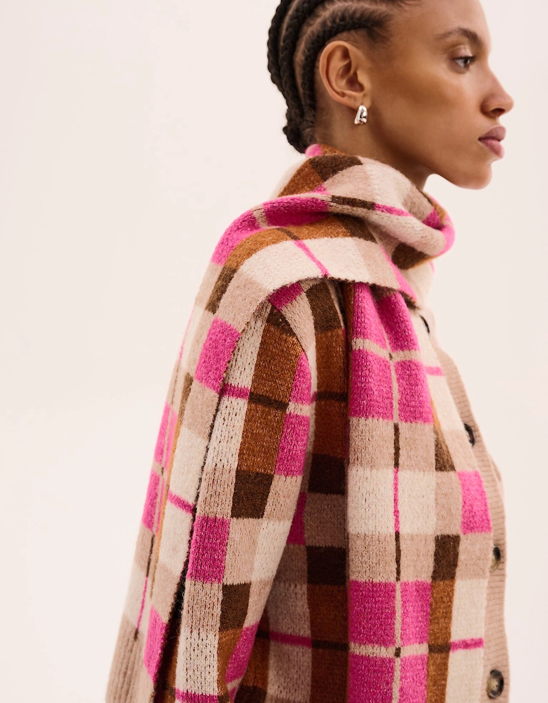 Molly Scarf in Pink Check