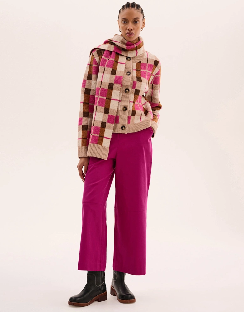 Molly Scarf in Pink Check