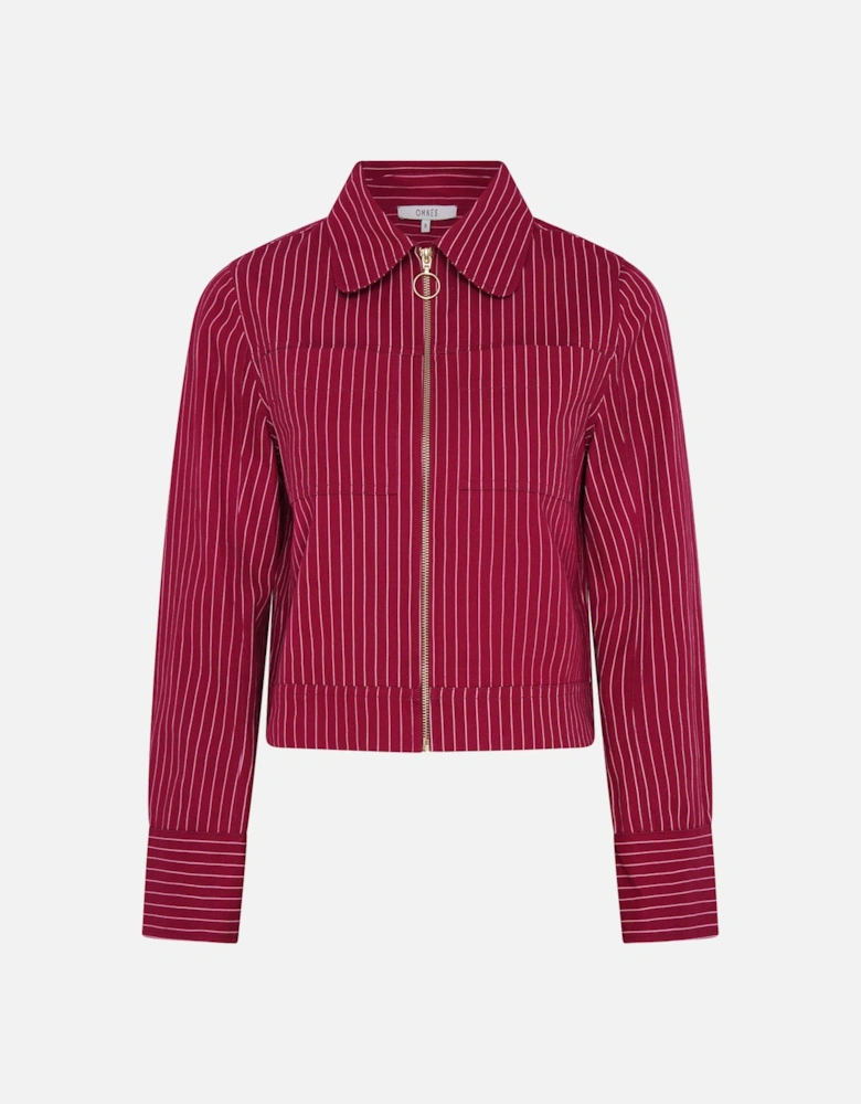 Cooper Jacket in Burgundy Pin Stripe