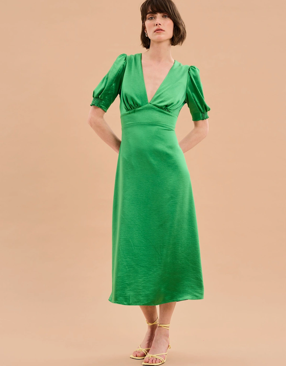 Odette Dress in Fern Green