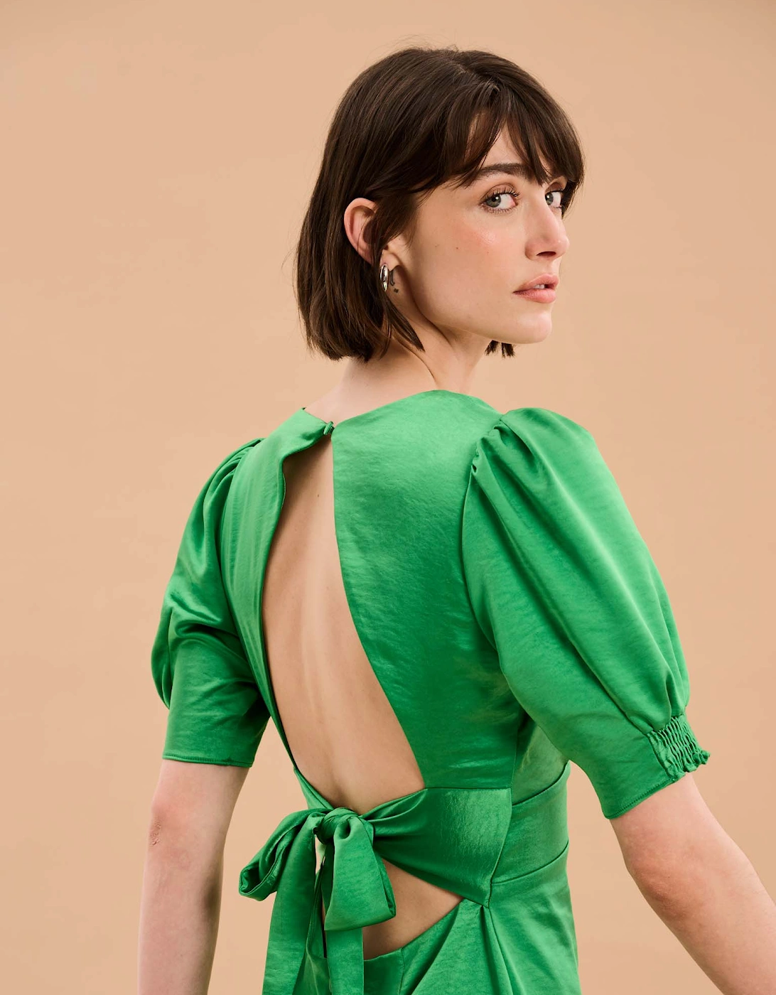 Odette Dress in Fern Green