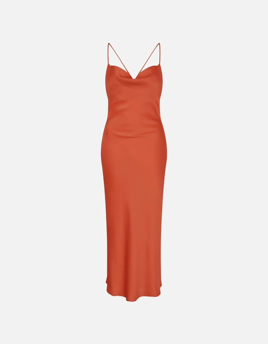 Riviera Midi Dress in Brick Orange
