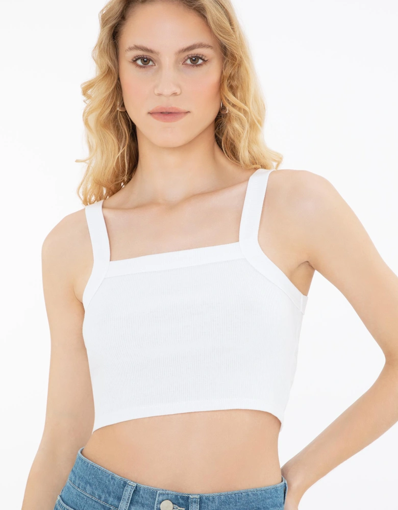 Rowan Cropped Top in White