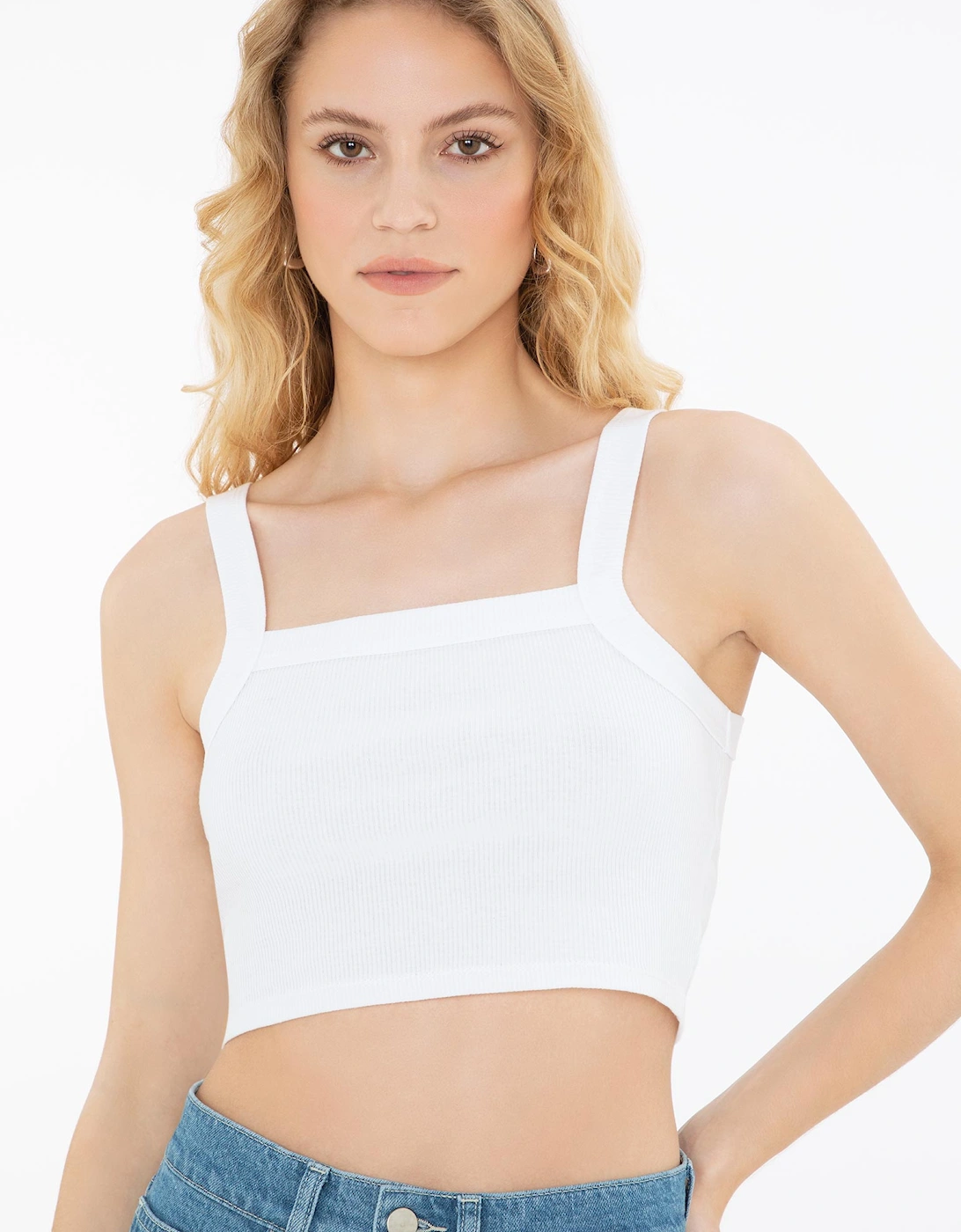 Rowan Cropped Top in White