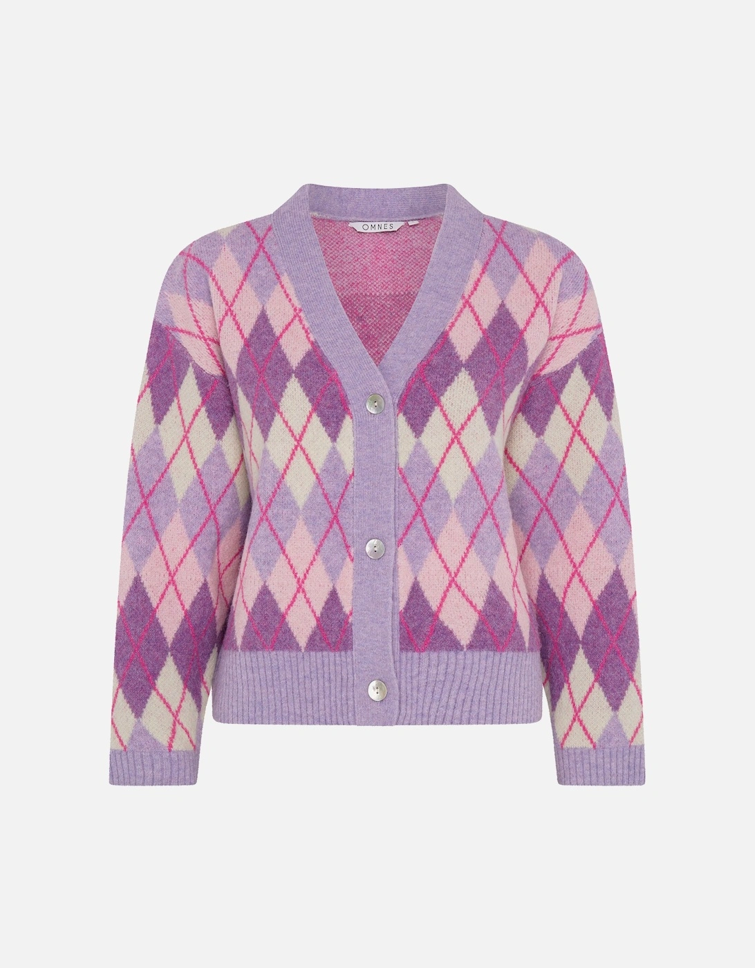 Henni Argyle Cardigan in Purple