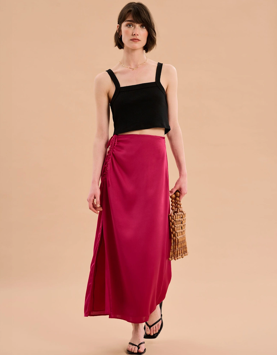 Madelyn Midi Skirt in Magenta, 6 of 5