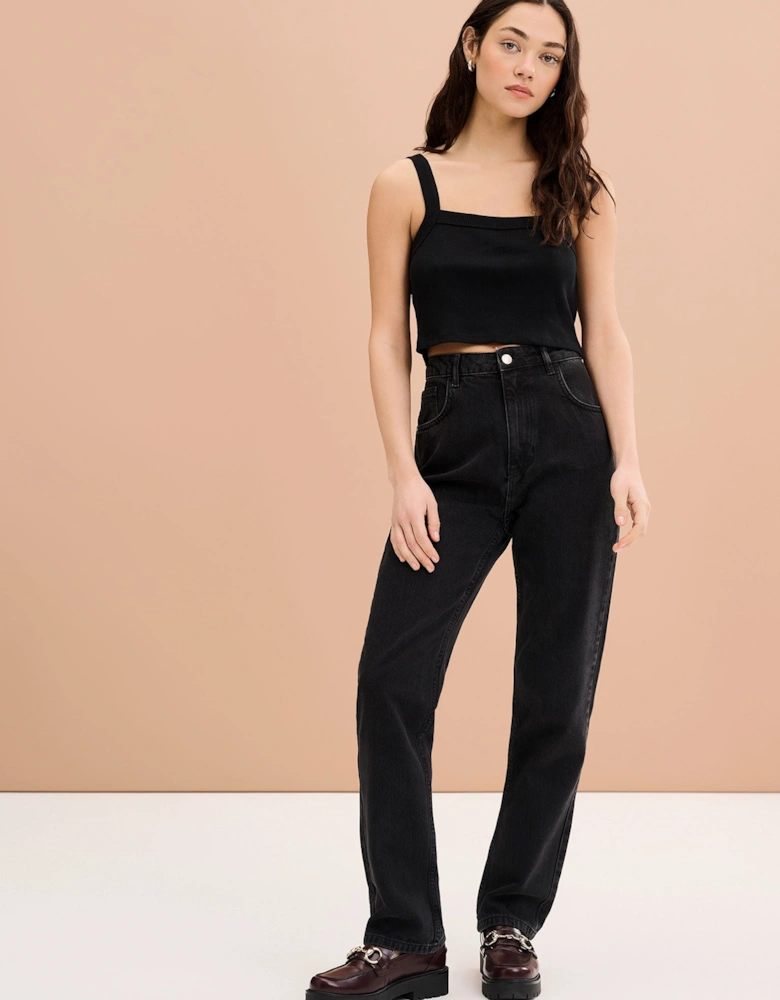 Rowan Cropped Top in Black