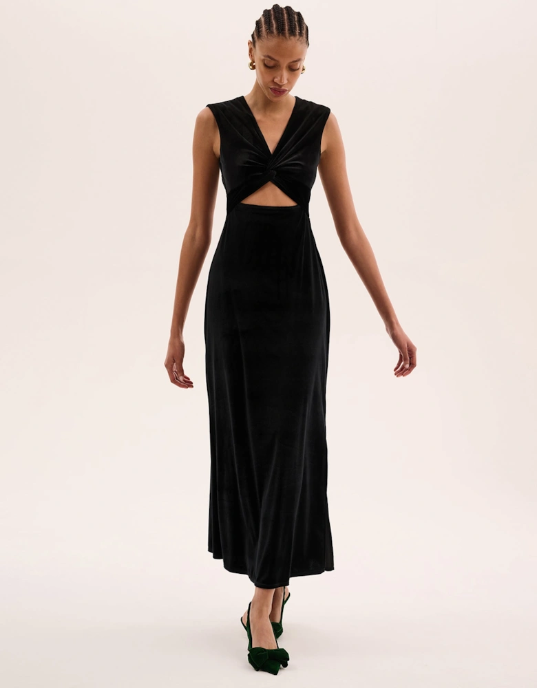 Marin Velvet Dress in Black