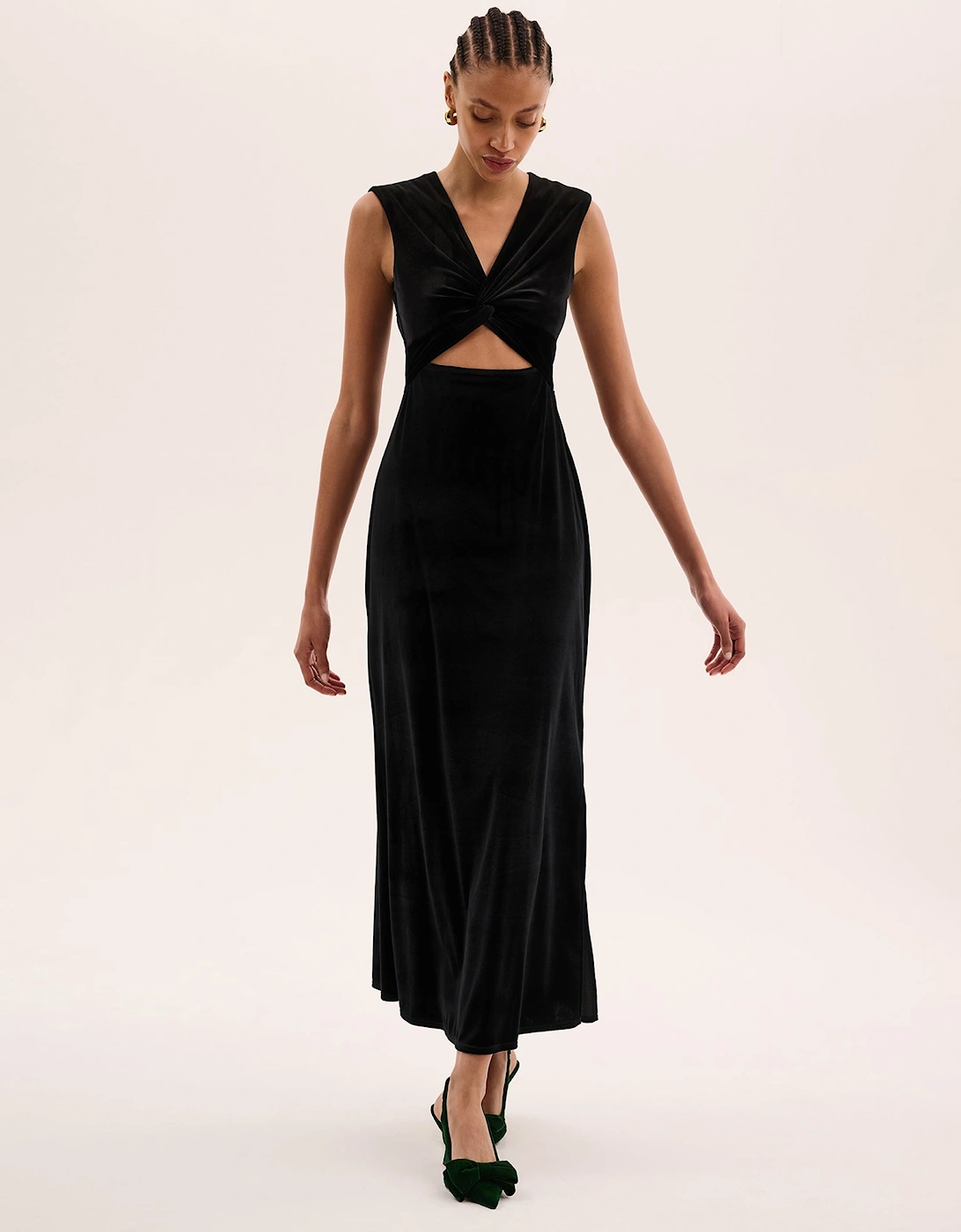 Marin Velvet Dress in Black, 7 of 6