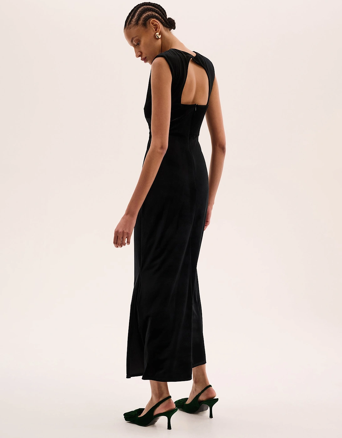 Marin Velvet Dress in Black