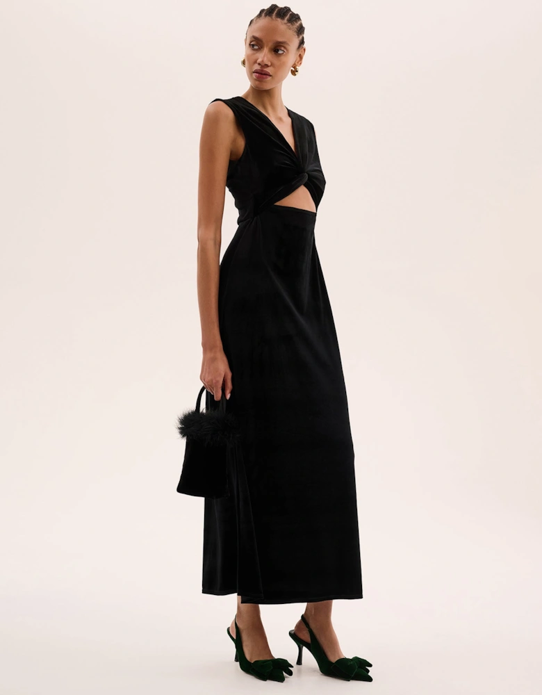 Marin Velvet Dress in Black