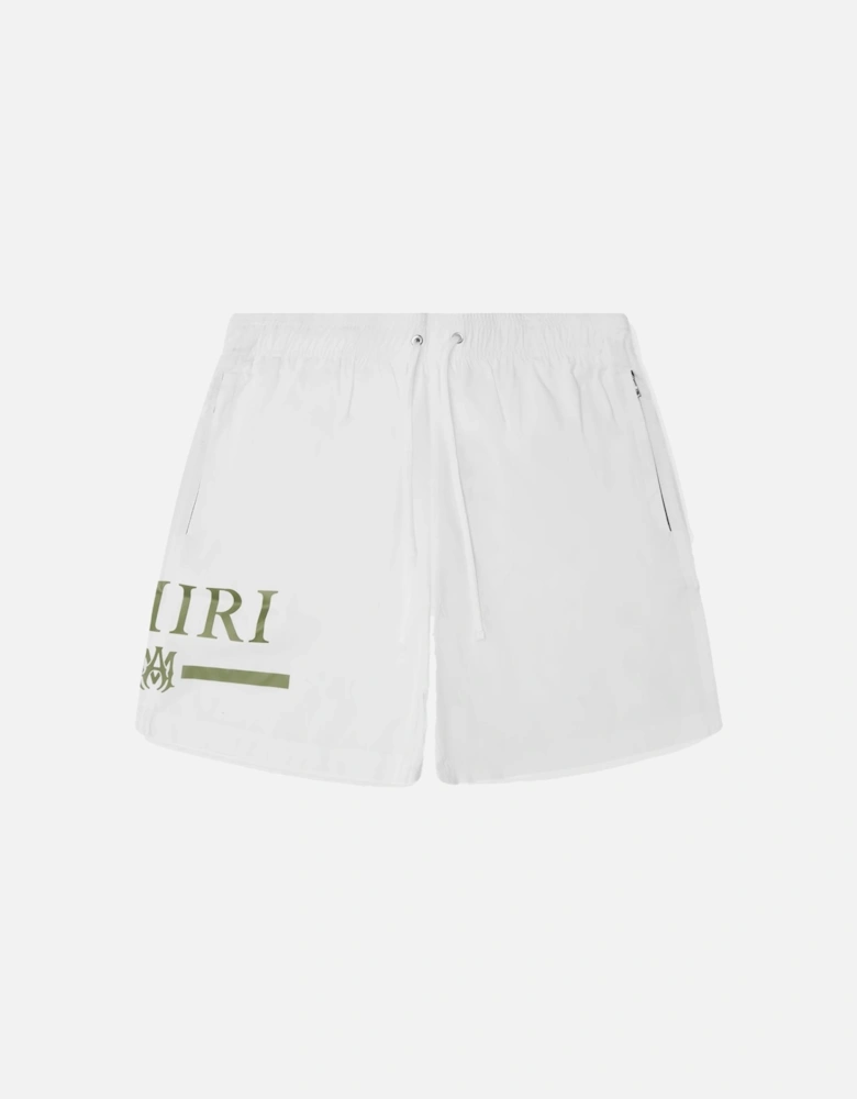 Logo Printed Swim Shorts in White