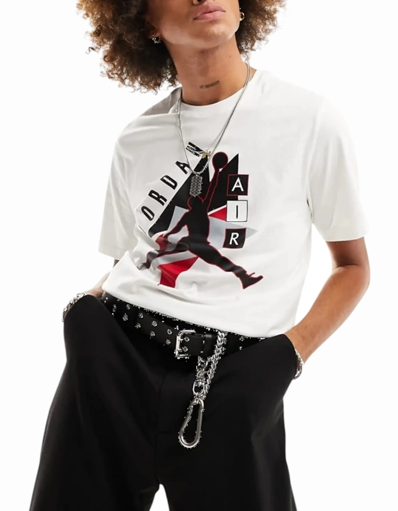 FD7301 AIR JORDAN Graphic Mens Crew Neck T Shirts Athletic Cotton Retro Tee