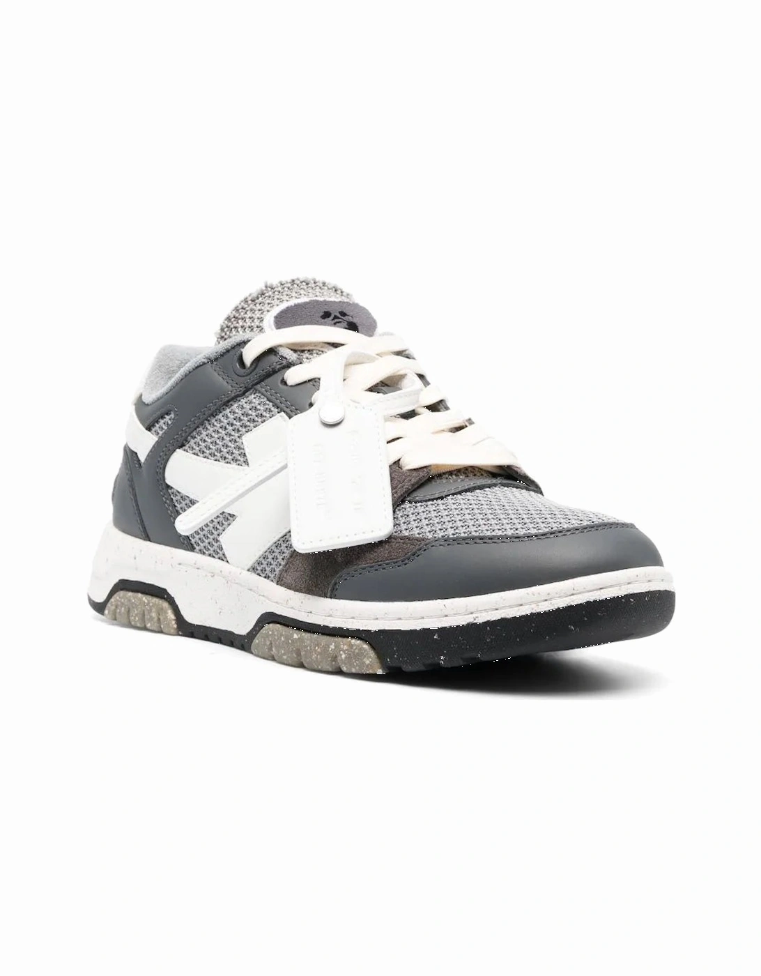 Out of Office low top Slim Leather Mesh Trainers in Grey