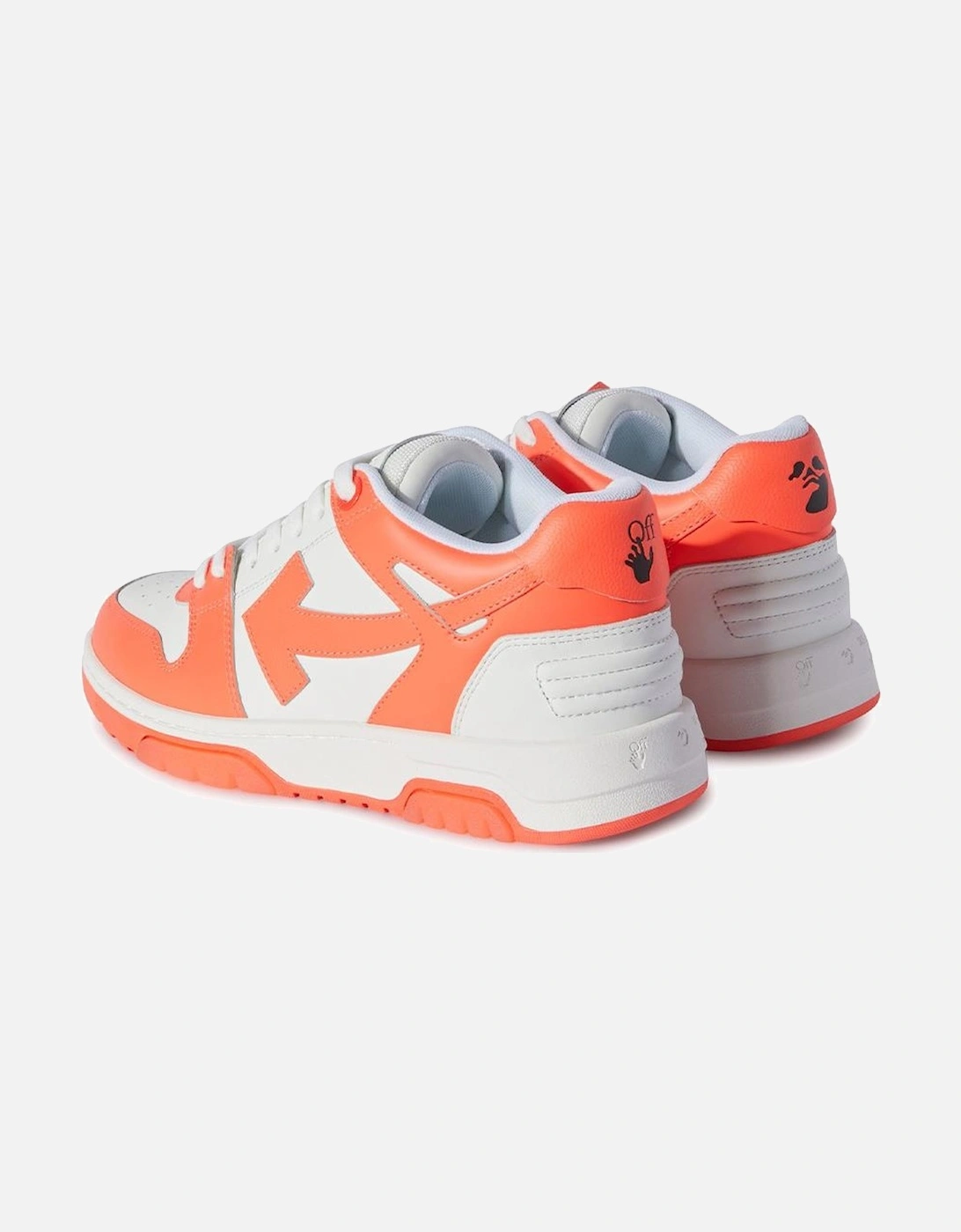 Out of Office Leather Trainers in Neon Orange