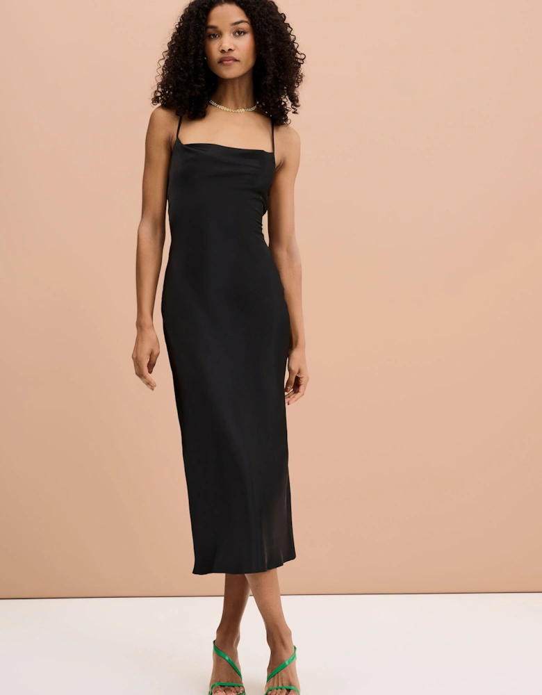 Riviera Midi Dress in Black