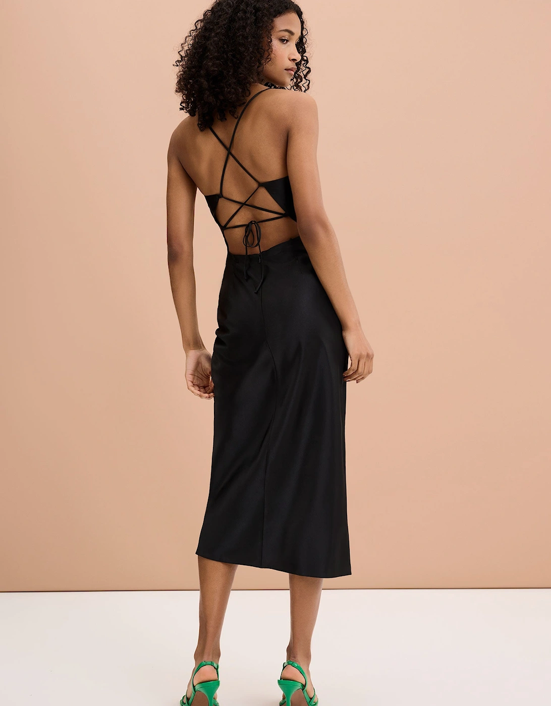 Riviera Midi Dress in Black