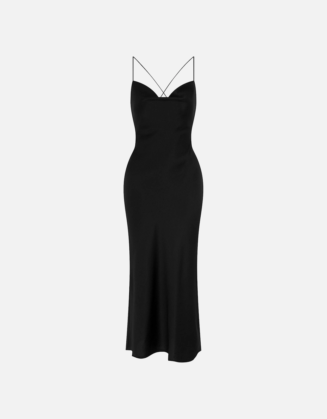 Riviera Midi Dress in Black