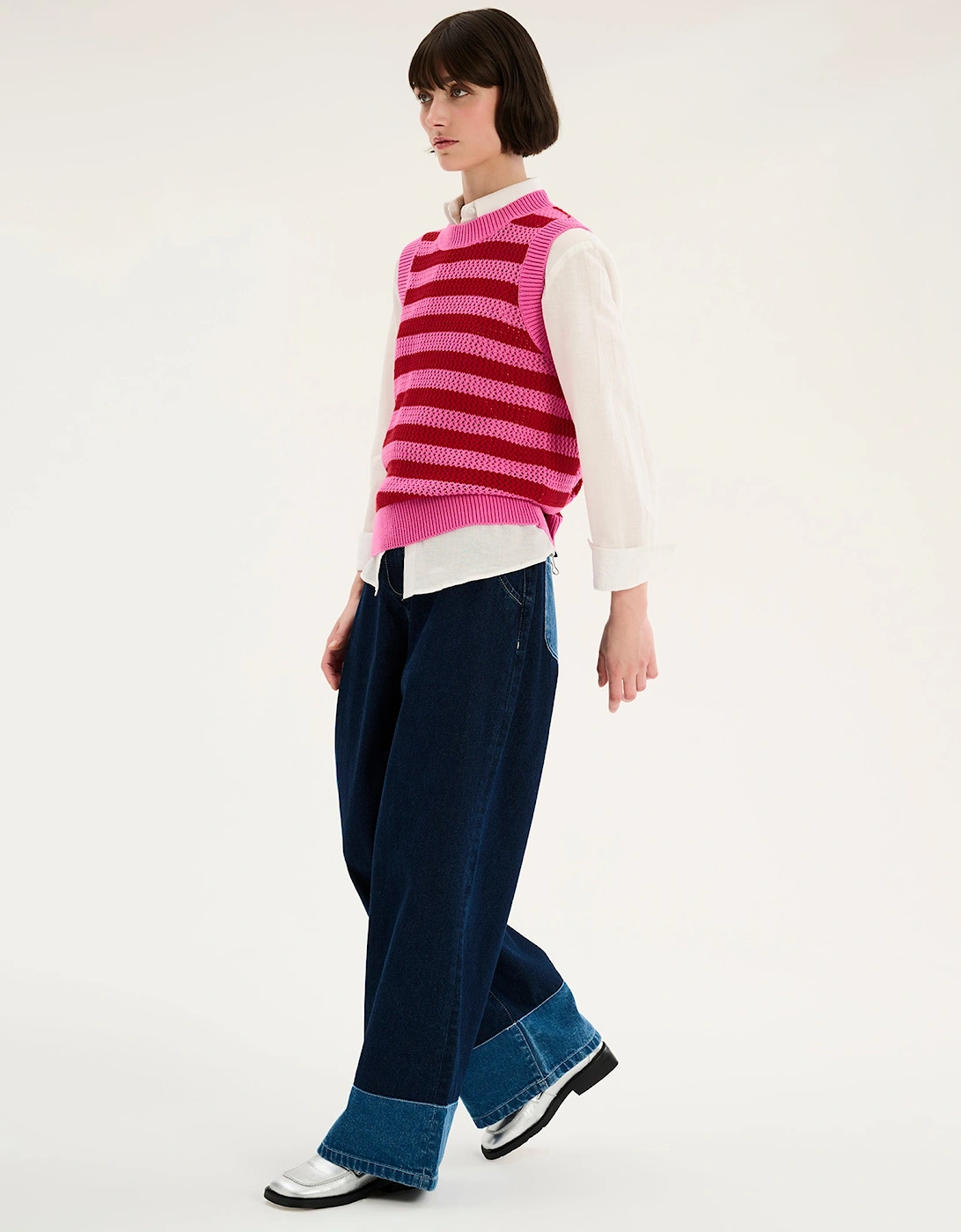Bobbi Stripe Cotton Vest