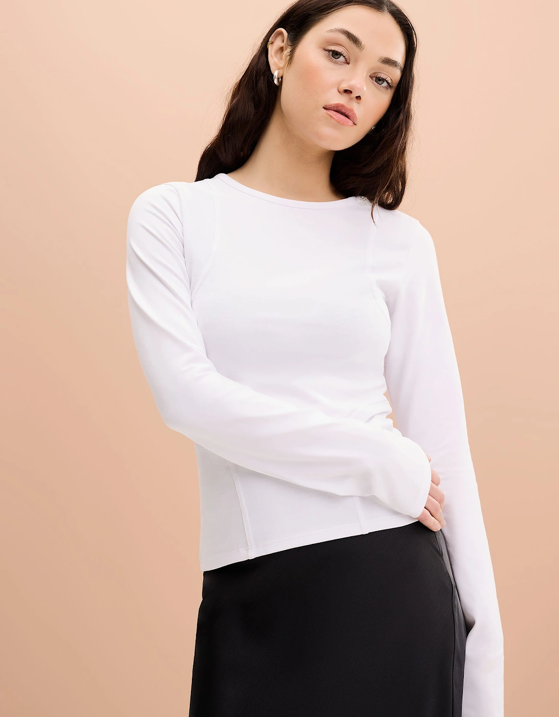 Zora Jersey Top in White