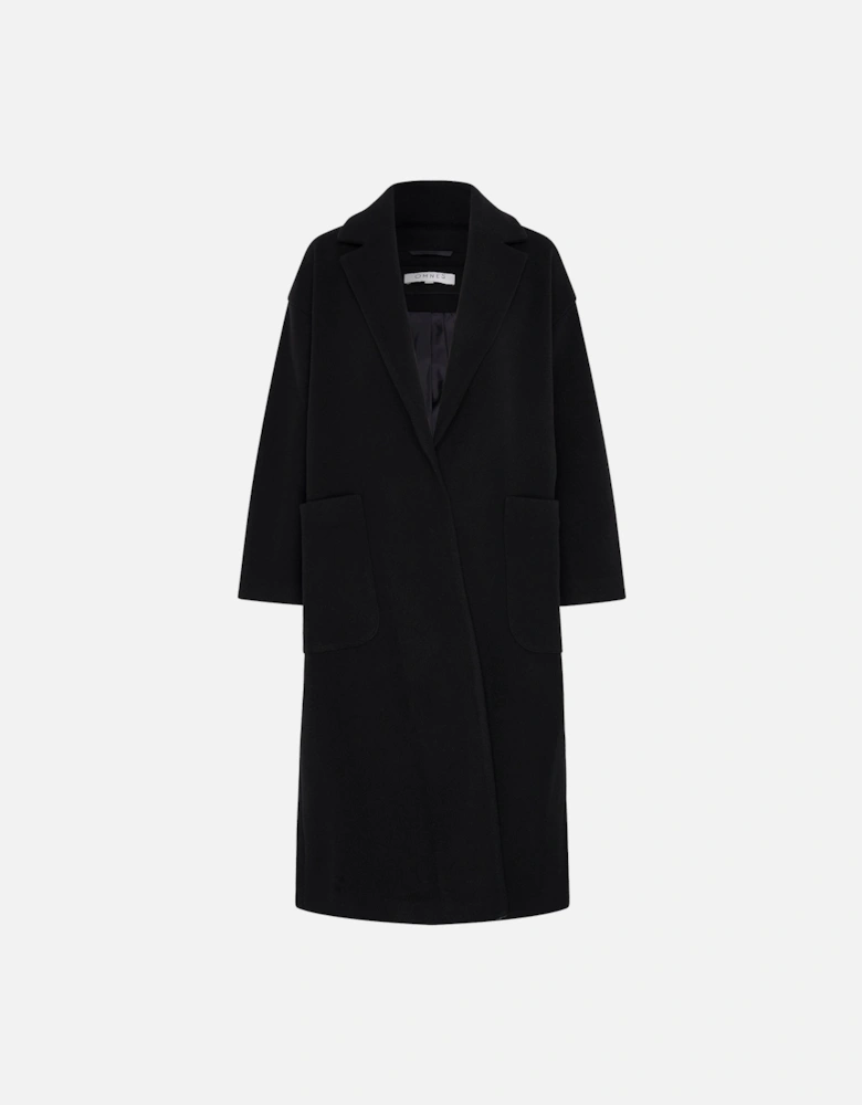 Leighton Single Breasted Coat in Black