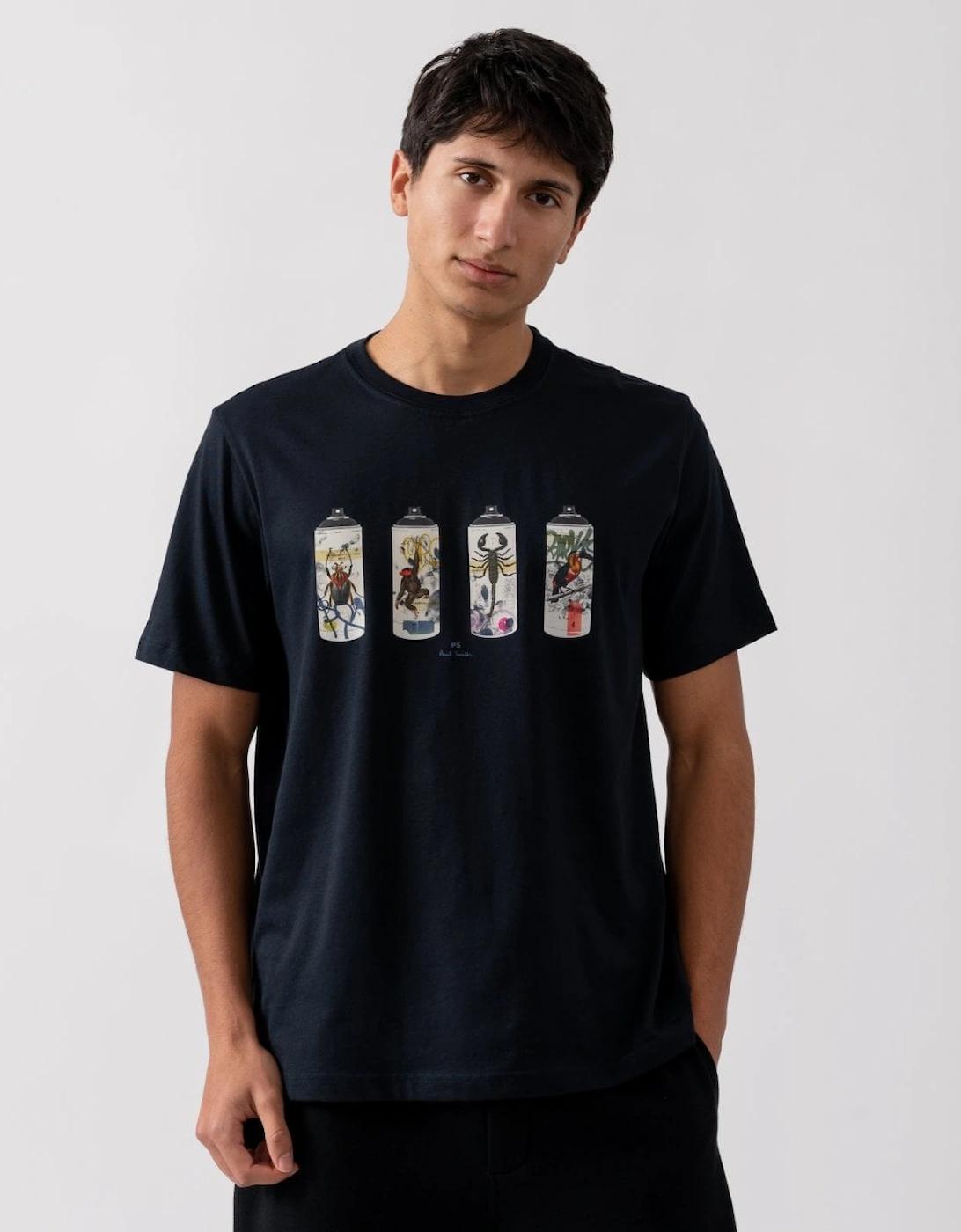 PS Mens Regular Fit Animal Spray Cans T-Shirt, 5 of 4